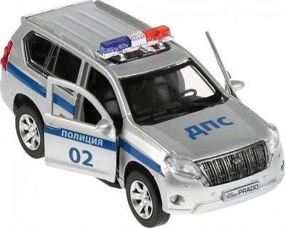 Машина металлическая "Toyota Prado полиция", длина 12 см, открывающиеся двери, багажник, инерционная – фото 3