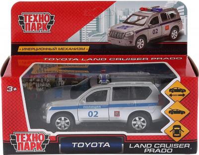 Машина металлическая "Toyota Prado полиция", длина 12 см, открывающиеся двери, багажник, инерционная – фото 8