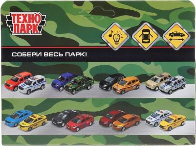 Машина с инерционным механизмом Toyota Hilux зеленый камуфляж 12см – фото 7