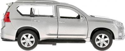 Металлическая инерционная модель "Toyota Land Cruiser Prado", 12 см, цвет серебристый – фото 2