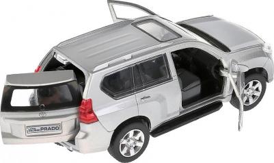 Металлическая инерционная модель "Toyota Land Cruiser Prado", 12 см, цвет серебристый – фото 3