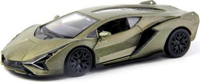 Машина металлическая RMZ City 1:32 "Lamborghini Sian", оливковый матовый цвет, двери открываются – фото 2