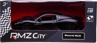 Машина металлическая RMZ City 1:32 Maserati MC 2020,инерционный механизм, двери открываются, черный матовый цвет – фото 1