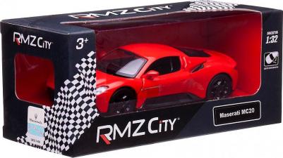 Машина металлическая RMZ City 1:32 Maserati MC 2020, инерционный механизм, двери открываются, красный цвет. 554982-R