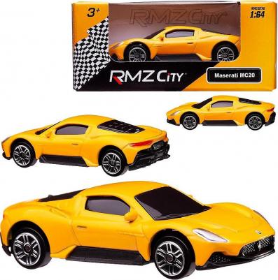 Машина металлическая RMZ City 1:32 Maserati MC 2020, инерционный механизм, двери открываются, желтый цвет