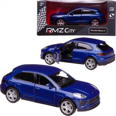 Машинка металлическая RMZ City 1:32 Porsche Macan S 2019 синий 554049-BLU