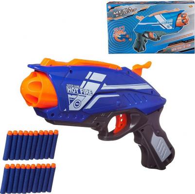 Бластер Мегабластер синий с 20 мягкими пулями PT-01595