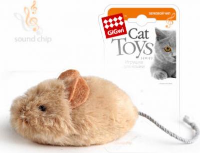 Игрушка для кошек "Мышка", озвученная, 15 см – фото 1