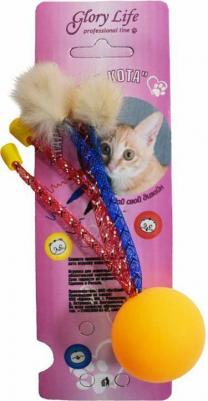 игрушка дразнилка для кошек Нарисуй для Кота трубочки пластик и норка мех разноцветный