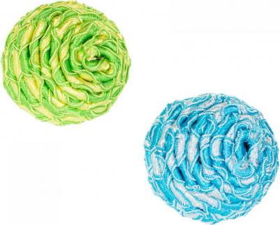 Игрушка для кошек Мяч разноцветный полосатый 4 см (2 шт)