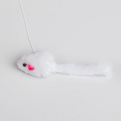 Игрушка для кошек Неваляшка с шариком и мышкой, 18,5х9,5х9,5 см, длина палки 16,5 см, длина резинки с игрушкой 20 см – фото 4