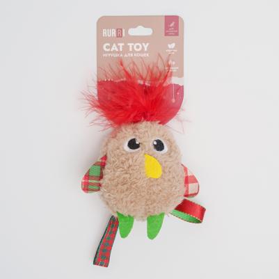 Игрушка для кошек Птичка из новогодней коллекции, 9х8х4 см – фото 3
