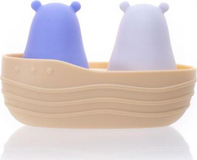 Игрушка для ванны Мишки в лодочке, детская с брызгалкой из силикона – фото 6