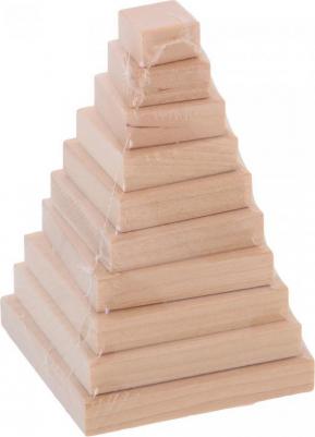Пирамидка "Квадрат", 10 х 6 х 6 см, 11 неокрашенных элементов – фото 5