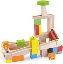 Конструктор блочный 49 деталей в ведре конструктор-лабиринт, шарик 51619