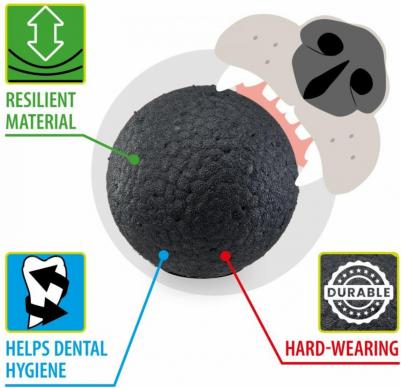 Игрушка для собак Chewa Boing Medium Мяч плавающий для жевания, черный, o 6.3 см – фото 3