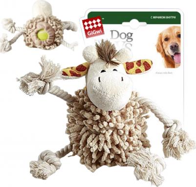75072 Игрушка для собак Жираф с теннисным мячом 1 – фото 5
