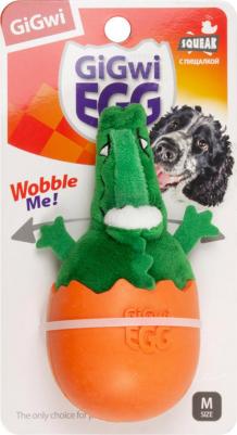 75462 Игрушка для собак " EGG" Крокодил с пищалкой – фото 2