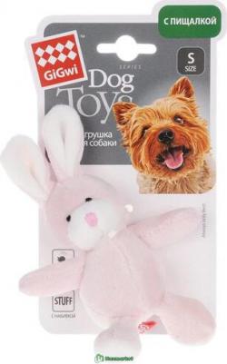 Игрушка для собак "Кролик" с пищалкой, 16 см – фото 2