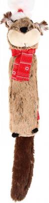 Игрушка для собак "X-mas Tales", бобер с большой пищалкой, 43 см