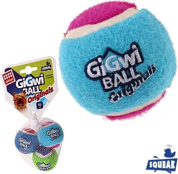 Игрушка-пищалка для собак Три мяча, длина 4 см – фото 6