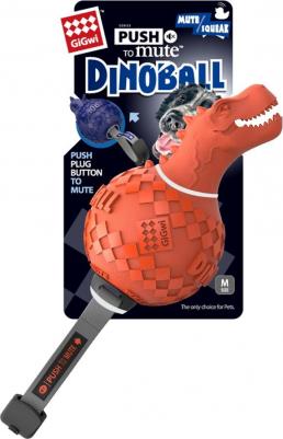 Игрушка Push to Mute Dinoball Squeak динозавр с отключаемой пищалкой для собак 4627077754740 – фото 2