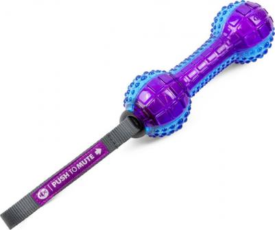 Игрушка Push to Mute Squeak гантеля с отключаемой пищалкой для собак