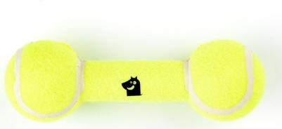 Игрушка для собак Гантель большая желтая 20см – фото 1