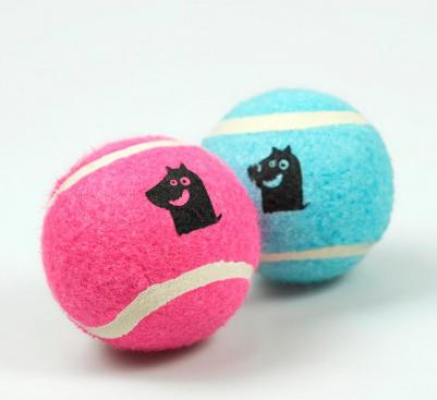 игрушка для собак Теннисный мяч малый набор голубой, розовый - 4,7 см, 2 шт миниатюрные породы Китай 1 уп. х 1 шт. х 0.056 кг