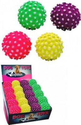 Игрушка для собак Неоновый мяч-ежик, в ассортименте, 7,2 см