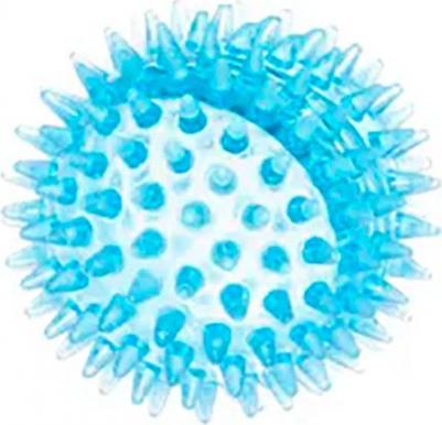 Игрушка для собак Мяч с шипами синий 7,5 см