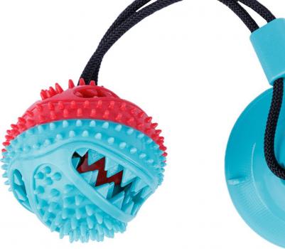 Игрушка для собак Тянучка с мячом для лакомств – фото 3