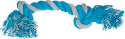 Игрушка для собак Веревка с 2 узлами синий с серым 35 см