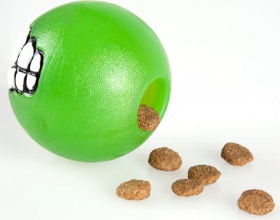 Мяч с принтом зубы и отверстием для лакомств GRINZ малый 0659510041593 – фото 1