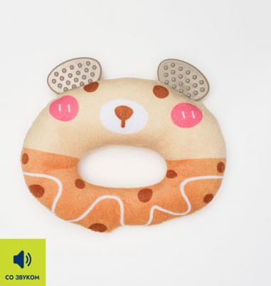 Игрушка для собак Пончик с ушками 14 см