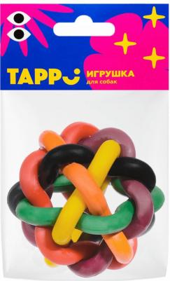 Игрушка для собак Миттен мячик плетеный средний разноцветный 6,5 см – фото 1