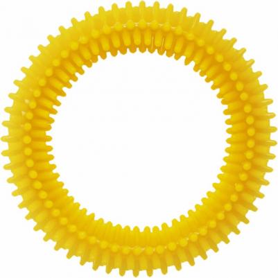 игрушка для собак "Сириус", кольцо с шипами, жёлтый, диаметр 80 см