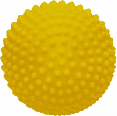 Игрушка для собак Вега, мяч игольчатый, желтый, 5 см