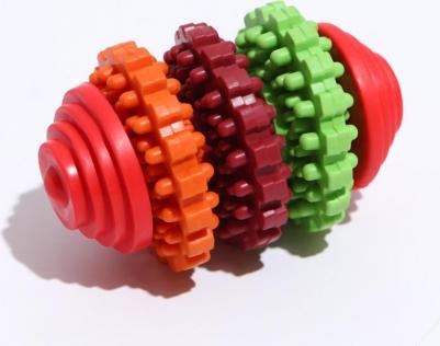 Игрушка для собак из резины "Мяч-лабиринт с колокольчиком" 4680265021444