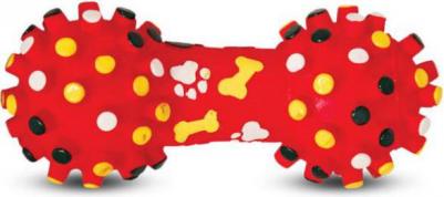 Игрушка для собак из винила "Гантель с шипами", 165мм – фото 4