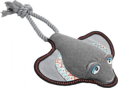 Игрушка для собак Скат с веревкой, 25x42 см