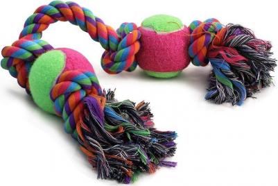 Игрушка для собак "Верёвка-плетеный мяч" (70 мм.)