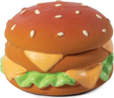 Игрушка MINI DOGS для собак мелких пород из латекса "Чизбургер", d60мм