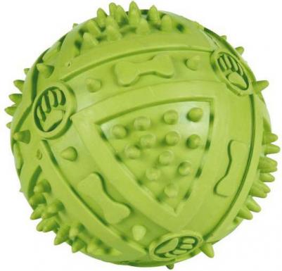 Игрушка для собак Мяч футбольный, натуральная резина, 7 см – фото 2