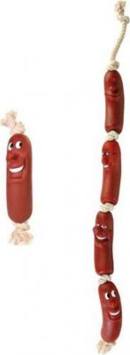 Игрушка для собак "Сардельки на веревке", с ручкой, 50 см – фото 4