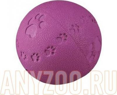 Игрушка-пищалка для собак Мяч игровой из резины, в ассортименте, 7 см – фото 1
