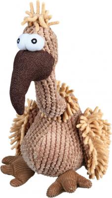 Игрушка-пищалка для собак Vulture Gustav Гриф из плюша, коричневый, 28 см – фото 2