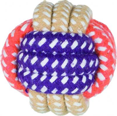Жевательная игрушка для собак Веревочный шар, разноцветный, 6 см – фото 1