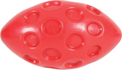 Жевательная игрушка для собак Мяч для регби, красный, 18 см – фото 1