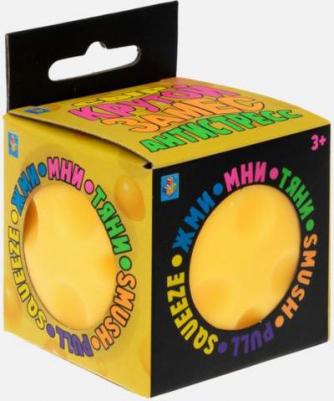 Игрушка-жмяка Крутой замес Сырный кубик, 6 см – фото 3